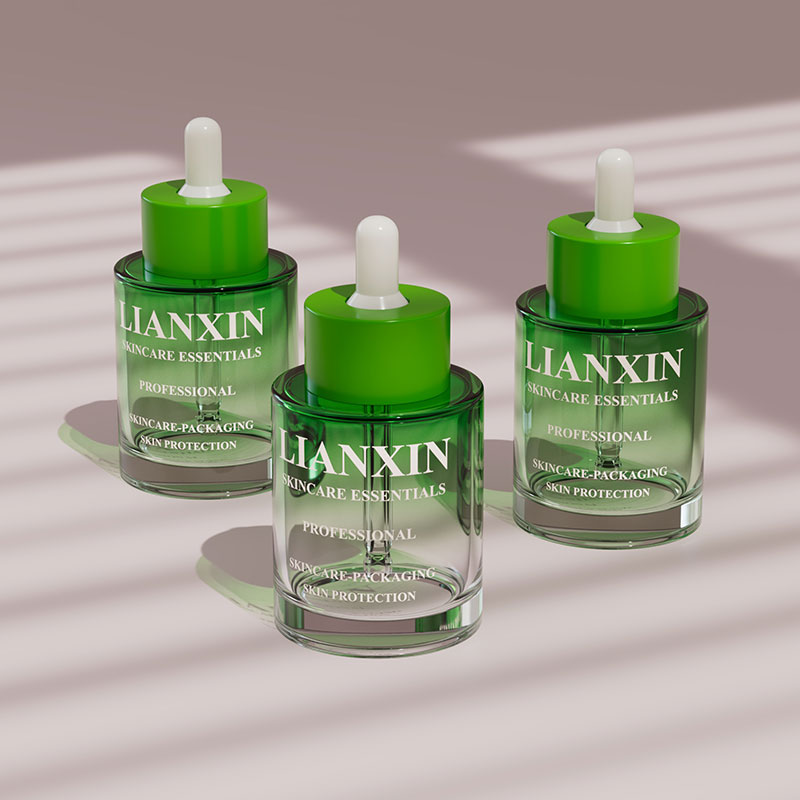 green cylinder dropper bottle