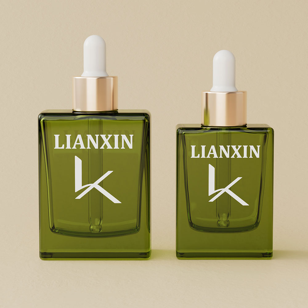 flat shoulder square dropper bottles