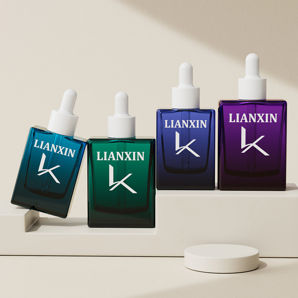 flat shoulder square dropper bottles