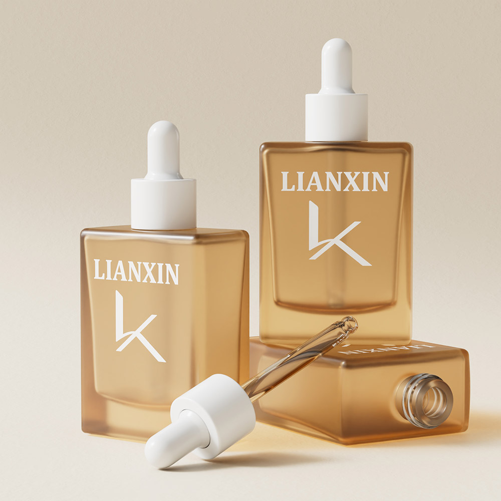 flat shoulder square dropper bottles