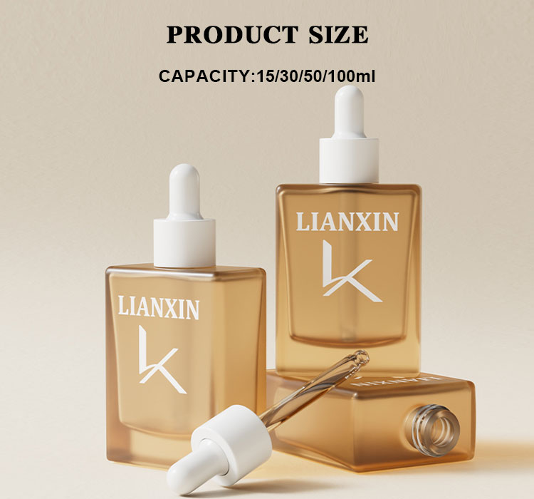 Flat Shoulder Square Dropper Bottles Details